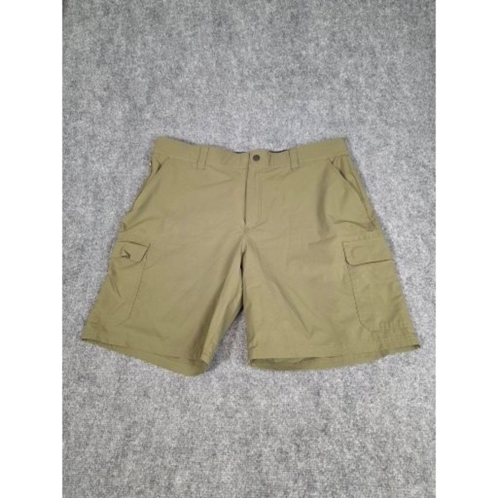 Orvis Mens Cargo Shorts Olive Green Stretch Outdoor Utility Hiking Sz 40 Casual